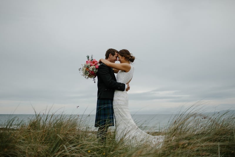 Wedding couple under the stars
